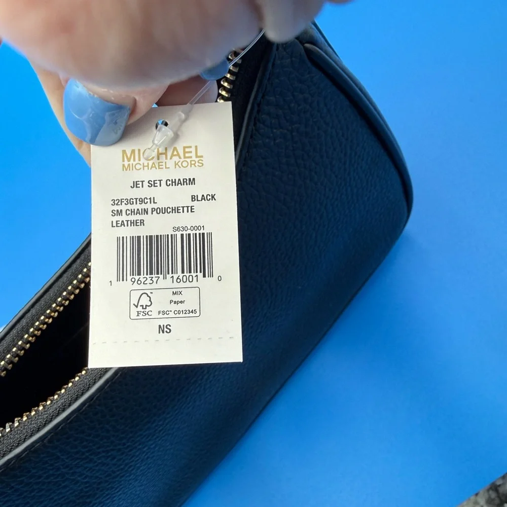 Michael Kors Black Pebbled Leather Shoulder Bag NWT. - Picture 4 of 11